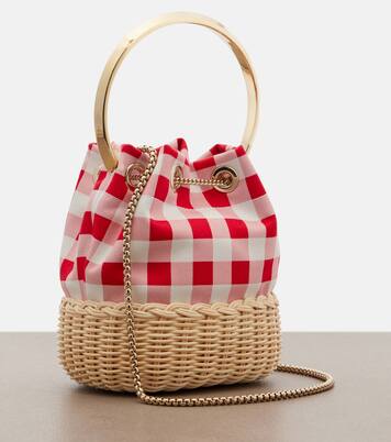 Bon Bon Small gingham bucket bag  | Jimmy Choo