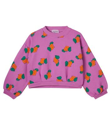 Tangerine cropped cotton sweatshirt  | Bobo Choses