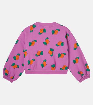 Tangerine cropped cotton sweatshirt  | Bobo Choses