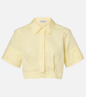 Sabrina cotton-blend crop top | Simkhai