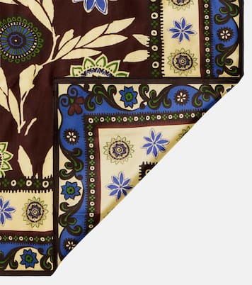 Sciarpa in raso di seta con stampa floreale | Alémais