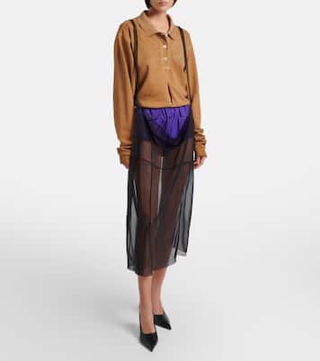 Polo oversize in piqué di cotone | Prada