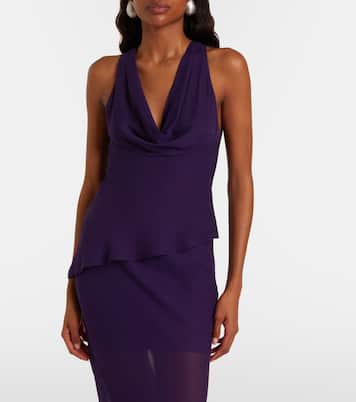 Top Diosa in georgette drappeggiato | De La Vali