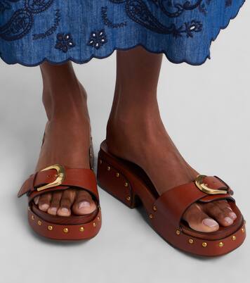 Alight leather mules | Zimmermann