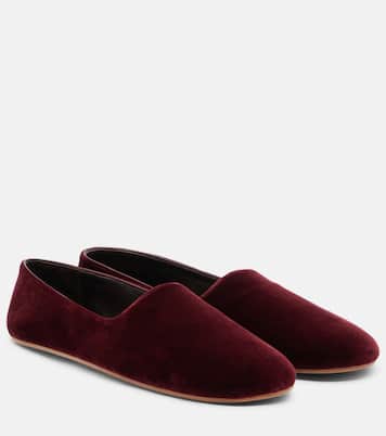 Ponti velvet slip-on shoes | The Row