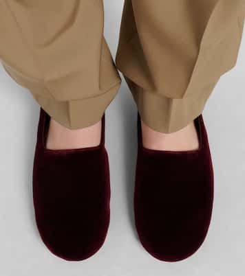 Ponti velvet slip-on shoes | The Row