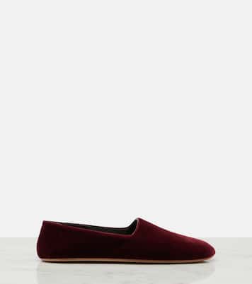 Ponti velvet slip-on shoes | The Row