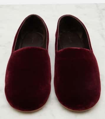 Ponti velvet slip-on shoes | The Row