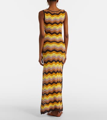 Vestido largo Charli de croché en mezcla de algodón | Bananhot