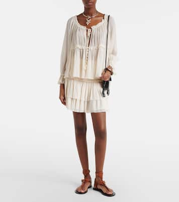 Farrah tiered miniskirt | Poupette St Barth