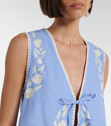 Chaleco de algodón bordado | Juliet Dunn