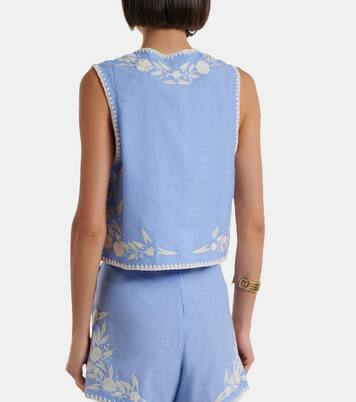 Chaleco de algodón bordado | Juliet Dunn