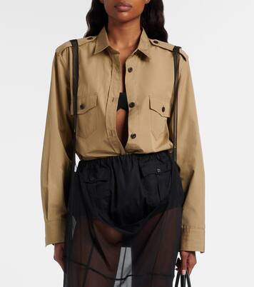 Oversized silk crêpe de chine bra top | Prada