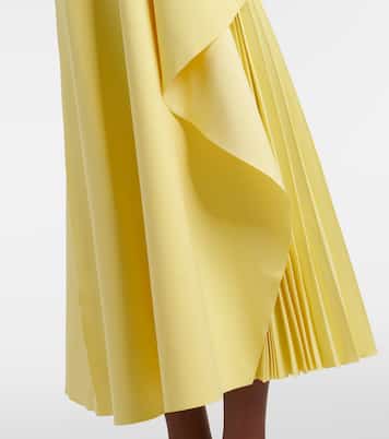 Severny draped pleated midi dress | Solace London