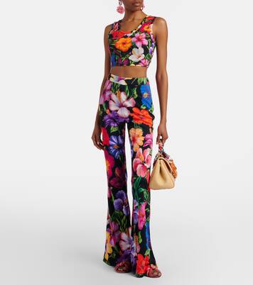 Floral cotton crop top | Dolce&Gabbana