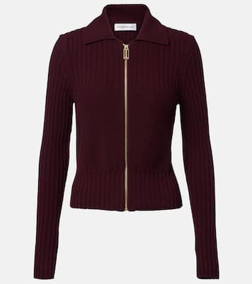 Wool and cashmere-blend zip-up cardigan  | Victoria Beckham