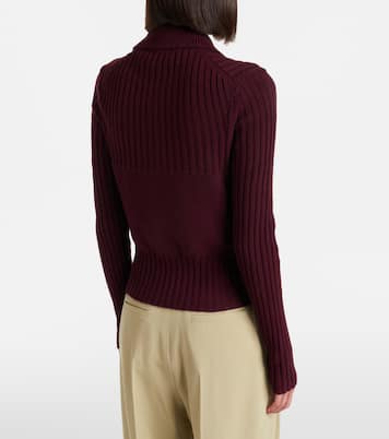 Wool and cashmere-blend zip-up cardigan  | Victoria Beckham