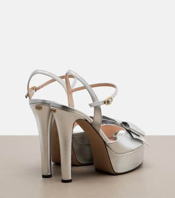 Bowow metallic leather platform sandals | Valentino Garavani