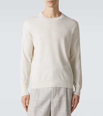 Pull en coton côtelé | Brunello Cucinelli