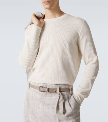 Pull en coton côtelé | Brunello Cucinelli