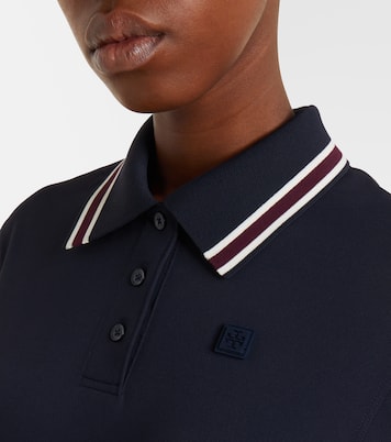 Striped pleated polo dress | Tory Burch