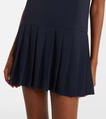 Striped pleated polo dress | Tory Burch