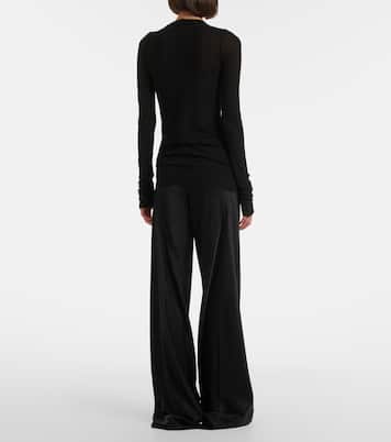 Bias cady crêpe cady wide-leg pants | Rick Owens