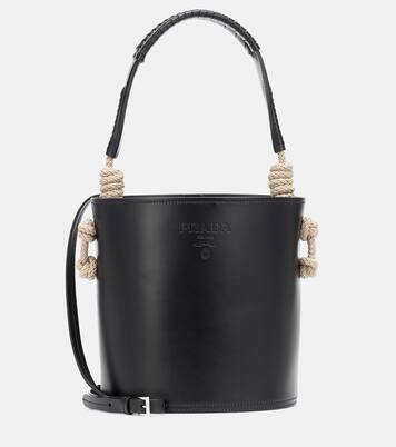 Bucket Bag Tambour aus Leder | Prada