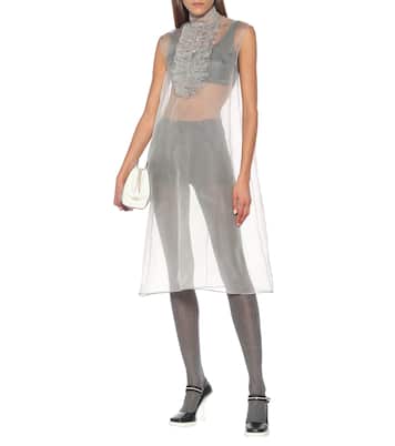 Ribbed-knit stretch silk-blend bra | Prada