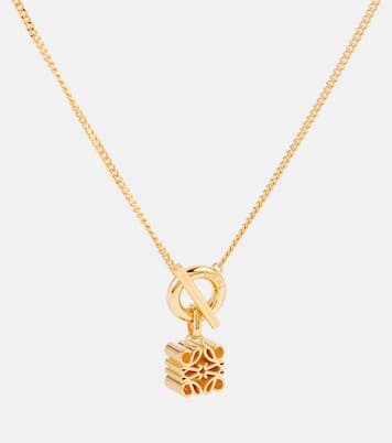 Collier Anagram en argent sterling plaqué or 24 ct | Loewe