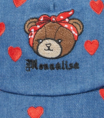 Embroidered denim baseball cap | Monnalisa