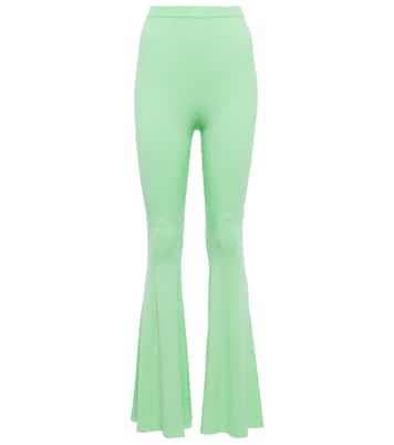 Pantalon évasé à taille haute | Self-Portrait