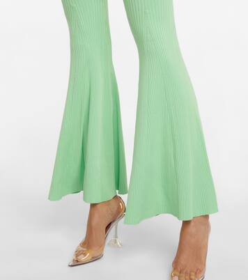 Pantalon évasé à taille haute | Self-Portrait