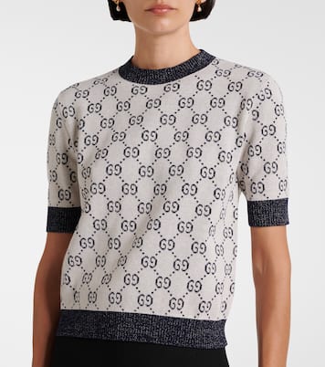 Cotton-blend lamé top | Gucci