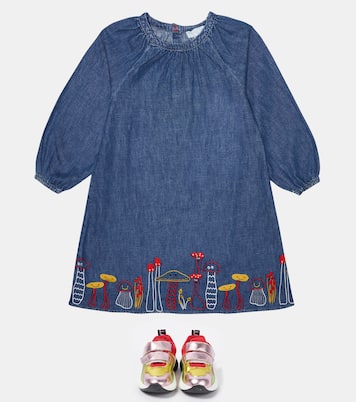 Embroidered denim dress | Stella McCartney Kids
