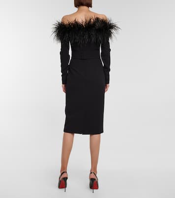 Robe midi à plumes | Safiyaa