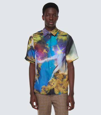 x Le château ambulant – Chemise imprimée en soie | Loewe