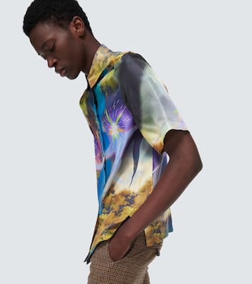 x Le château ambulant – Chemise imprimée en soie | Loewe