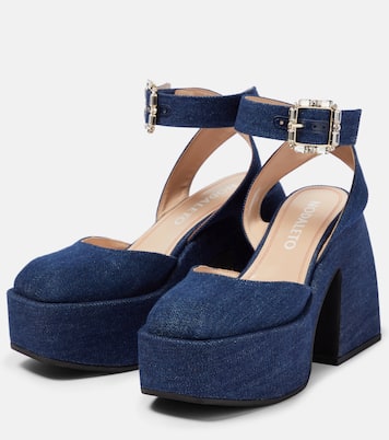 Bulla Sofia denim platform pumps | Nodaleto