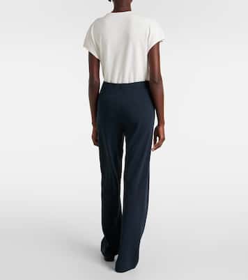 High-Rise-Hose aus Crêpe | Vince