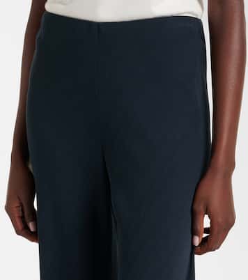 High-Rise-Hose aus Crêpe | Vince