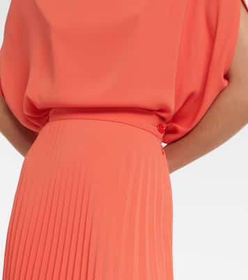 Pleated crêpe midi skirt | MM6 Maison Margiela
