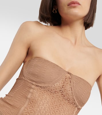 Lori lace knit bustier top | Khaite