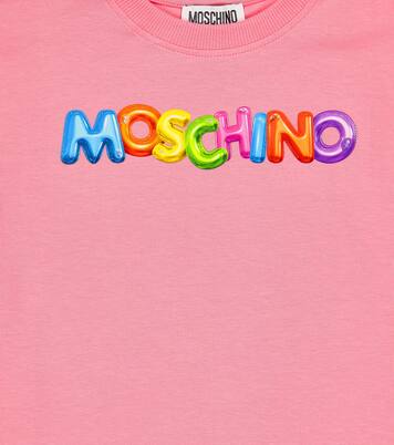 Logo cotton-blend T-shirt dress | Moschino Kids