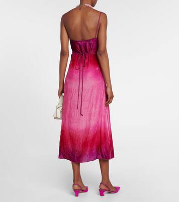 Robe midi en velours de soie mélangée | Acne Studios