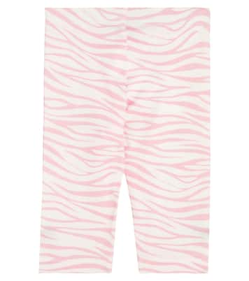 x Chiara Ferragni Baby zebra-print cotton-blend leggings | Monnalisa