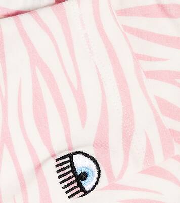 x Chiara Ferragni Baby zebra-print cotton-blend leggings | Monnalisa