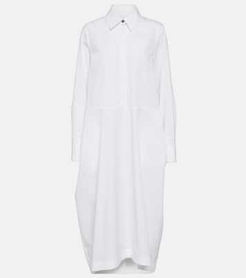 Abito chemisier in popeline di cotone | Jil Sander