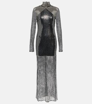 Tina semi-sheer sequined maxi dress | Taller Marmo