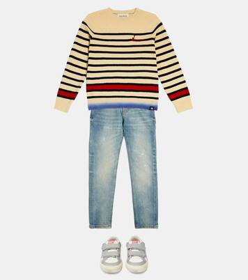 Striped cotton and wool sweater  | Scotch & Soda Kids